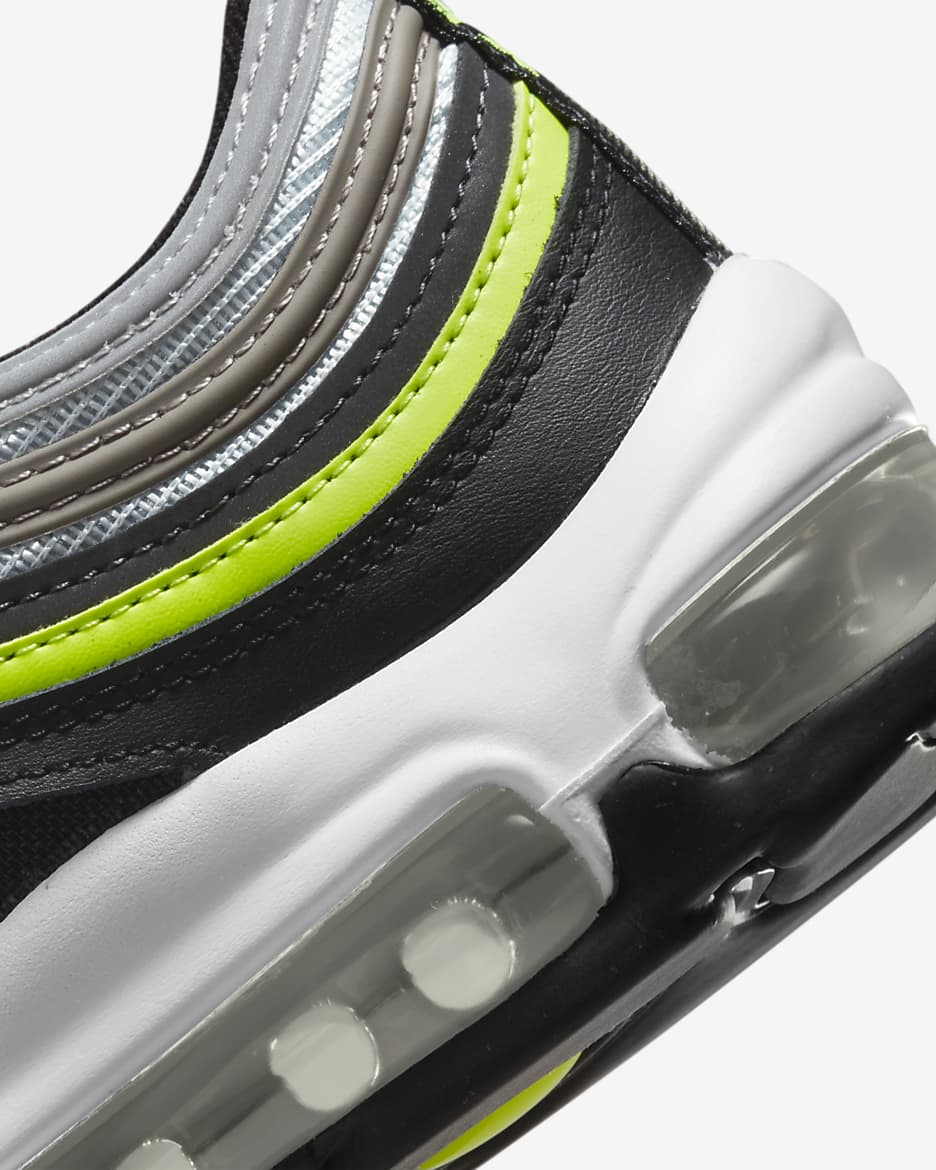 Nike Big Kids Air Max offers 97 White/Volt-Black-Pure Platinum